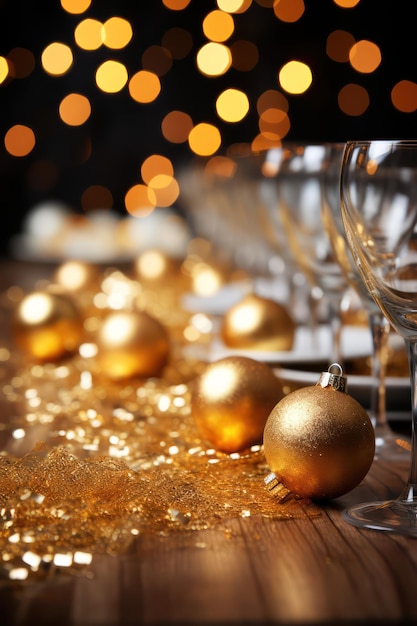 Foto golden holiday extravaganza eine weihnachtsfeier, an die man sich erinnern wird