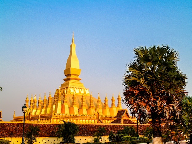 Golden Wat phra That Luang en Vientiane, Laos