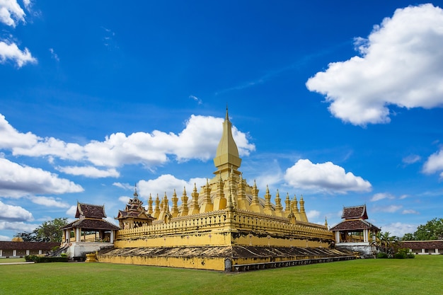Golden Wat Thap Luang em Vientiane, Laos