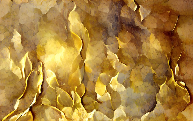 Goldene Beschaffenheit des abstrakten Hintergrundes der digitalen Illustration