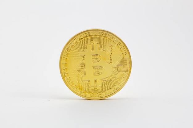 Goldene Bitcoin isoliert