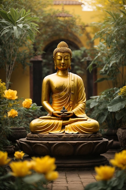 Goldene Buddha-Statue