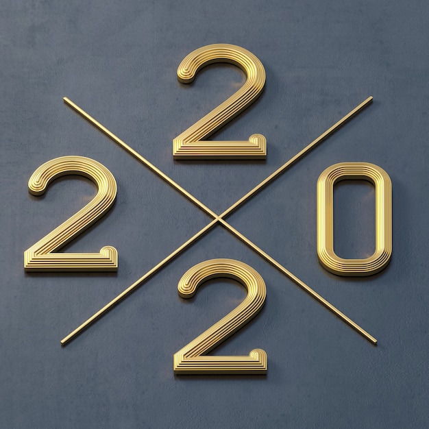 Foto goldene denim nummer 2022 mock-up postkarte oder kalender