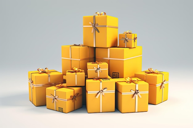 goldene Geschenkbox