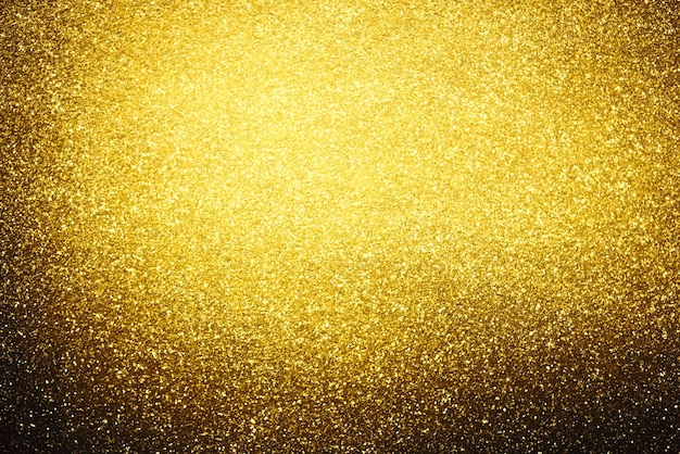 Goldene glitzernde Bokeh-Lichtstruktur Verschwommener abstrakter Hintergrund für Geburtstag, Jahrestag, Hochzeit, Silvester oder Weihnachten