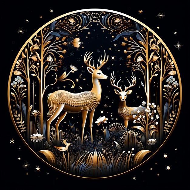 Goldene Grafikdesign-Eleganz, Luxus mit natürlicher Linienkunst, Etikettenverpackungslogo, teuer