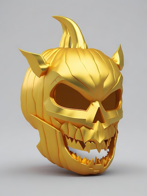 Goldene Halloween-Grusel-T-Shirt-Designs und ikonische Masken