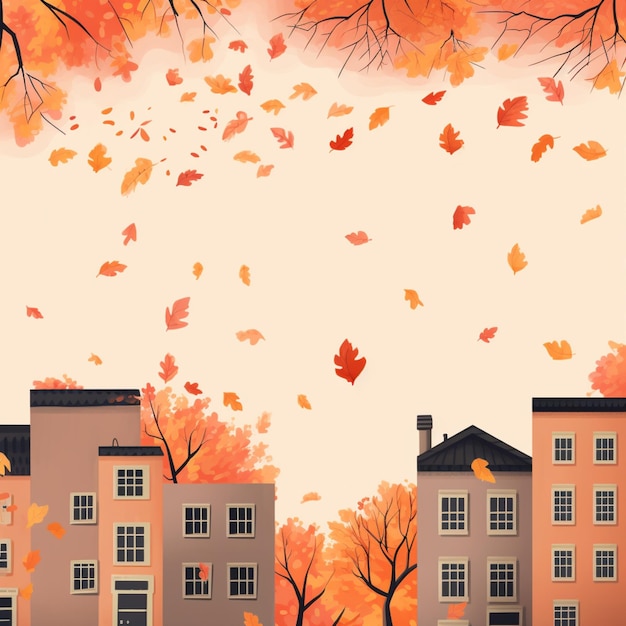 Goldene Herbstblätter fallen Hintergrund