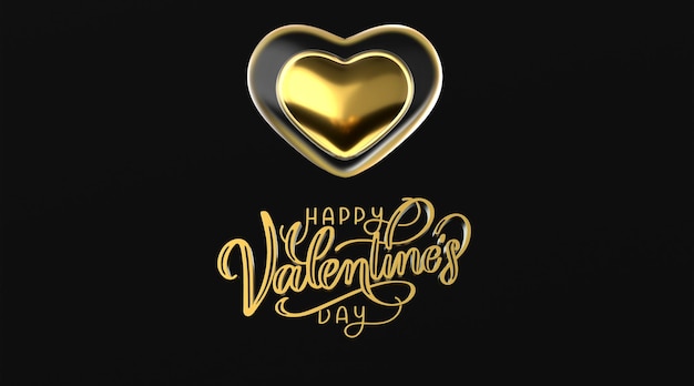 Goldene Herzballons auf schwarzem Hintergrund, Schwarz- und Goldfarben, Valentinstag-Konzepthintergrund