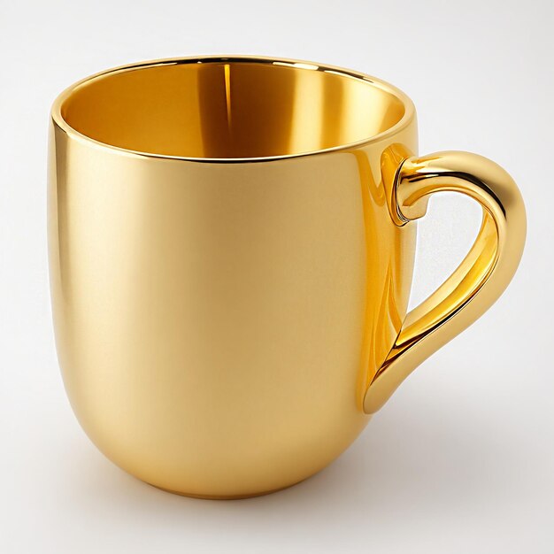 Foto goldene kaffeetasse