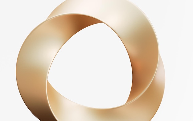 Goldene Kurve Rahmen Hintergrund 3D-Rendering