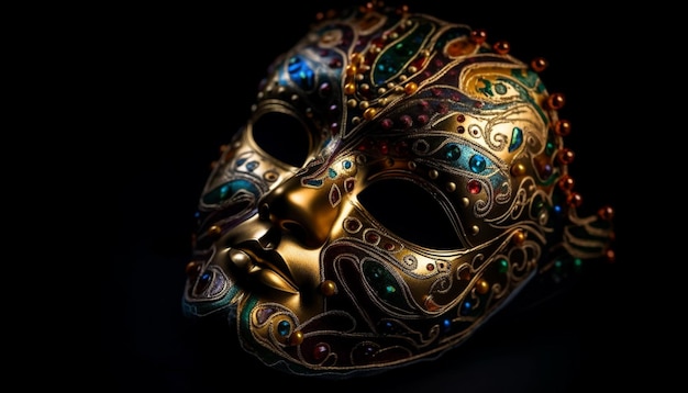 Goldene Maske des Mysteriums für Theateraufführungen, die von KI generiert werden