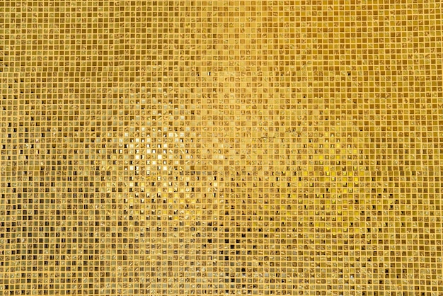 Goldene Mosaikfliese für Tapeten und Hintergrund