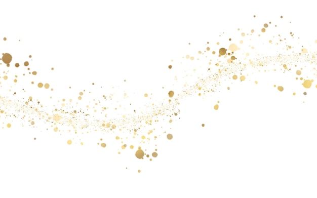 Goldene Punkte auf weißem Hintergrund
