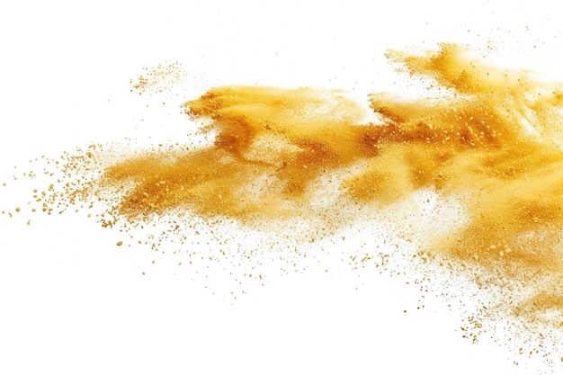 Goldene Sandexplosion in der Hochgeschwindigkeits-Stop-Motion-Capture