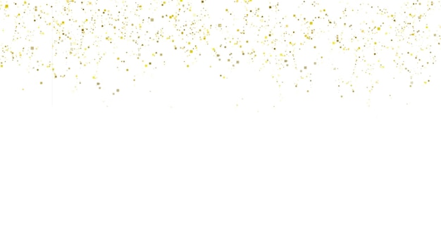Goldene Staubpartikel auf weißem Hintergrund