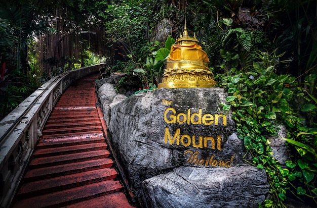 Goldene Stupa im Dschungel