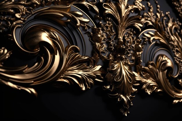Goldene Verzierung Luxus-Kunstrand Generieren Sie Ai