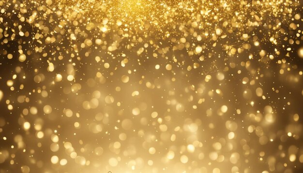 goldene Weihnachtspartikel und Sprinkles für eine Feierfeier wie Weihnachten oder Neujahr glänzend