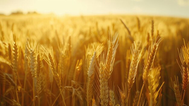 Goldene Weizenfelder schwankten sanft im Wind unter dem Sonnenlicht