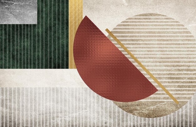 Goldener abstrakter Hintergrund. Die Kunst geometrischer Muster, handgemalte Illustrationen,