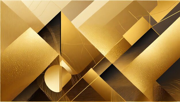 Goldener abstrakter Hintergrund mit geometrischen Formen