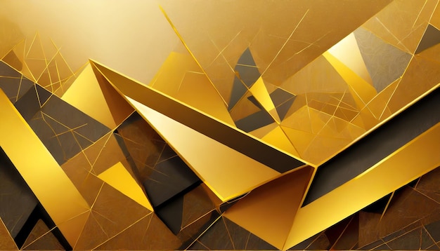 Goldener abstrakter Hintergrund mit geometrischen Formen