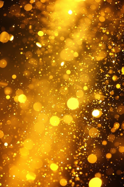 Goldener Bokeh-Hintergrund mit glänzenden Lichtern