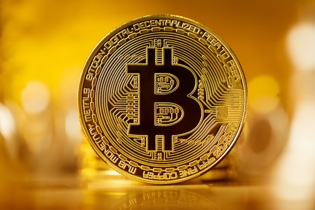 Goldener BTC Bitcoin