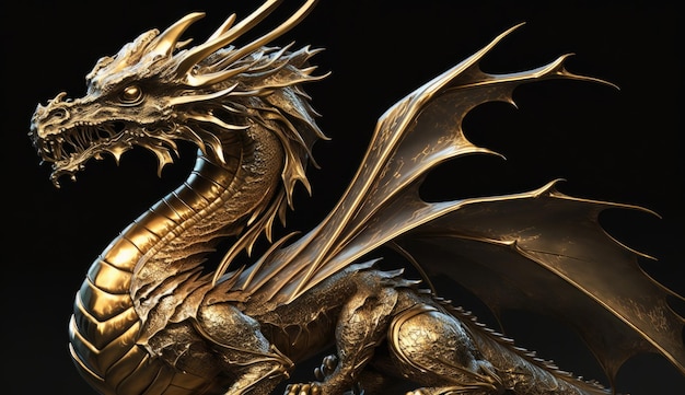 goldener Drache