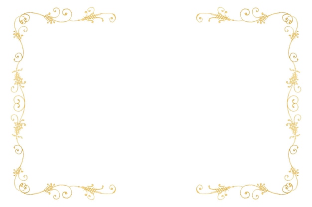 Goldener Filigranrahmenrand png