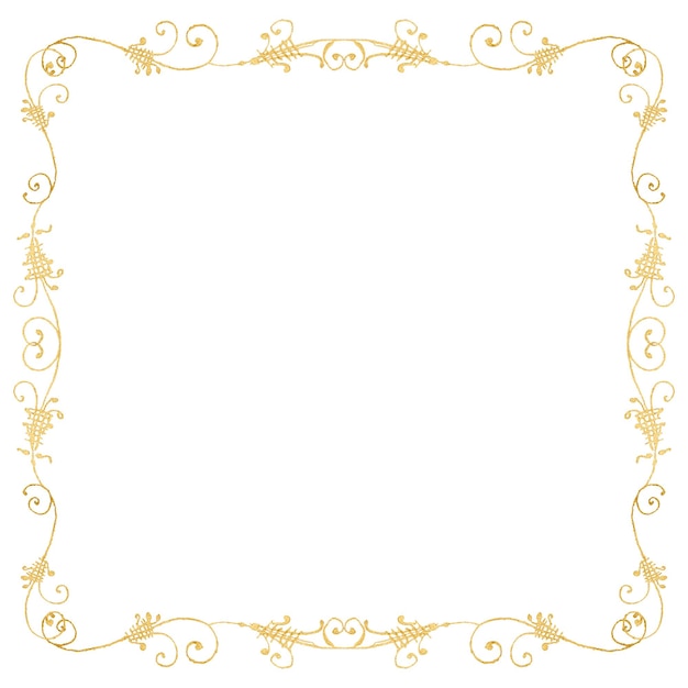 Goldener Filigranrahmenrand png