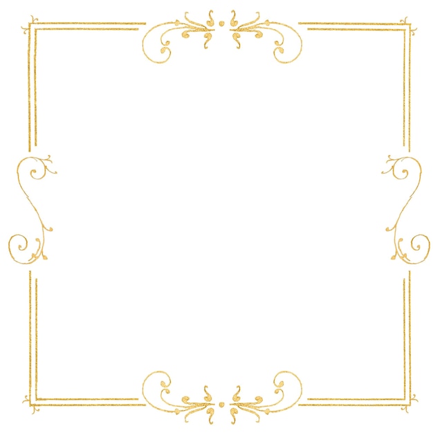 Goldener Filigranrahmenrand png