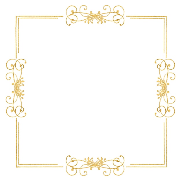 Goldener Filigranrahmenrand png