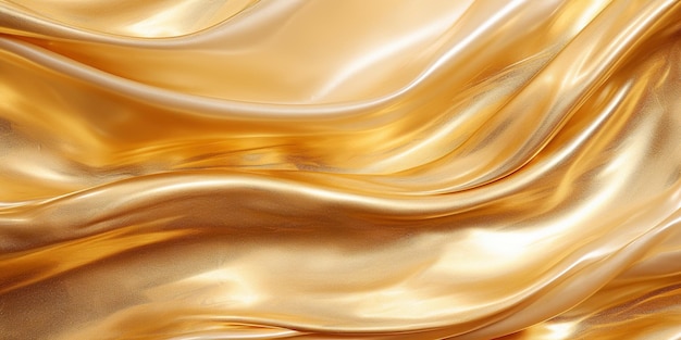 Foto goldener flüssiger hintergrund flüssiggelbmetall-tapeten glamour wirbel gold-textur 3d-wellen-abstraktion