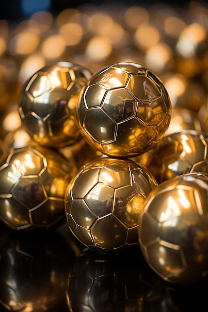 goldener Fußball HD 8K Wallpaper Stock Photographic Image