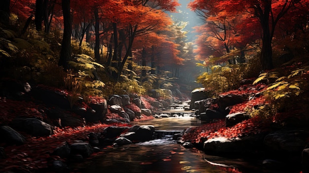 goldener Herbstwald die schönste Tapete