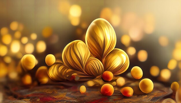 Goldener Hintergrund mit Bokeh