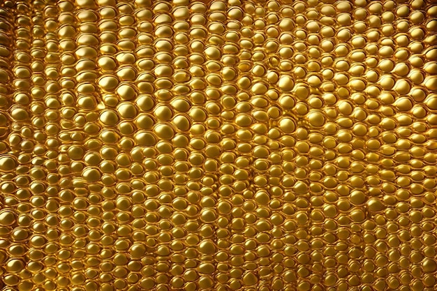 Goldener Luftpolsterfolie-Hintergrund