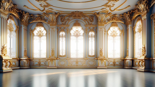 Goldener Luxus-Innenraum