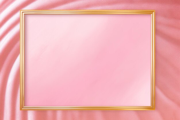 Goldener Rahmen auf rosa abstraktem Hintergrund
