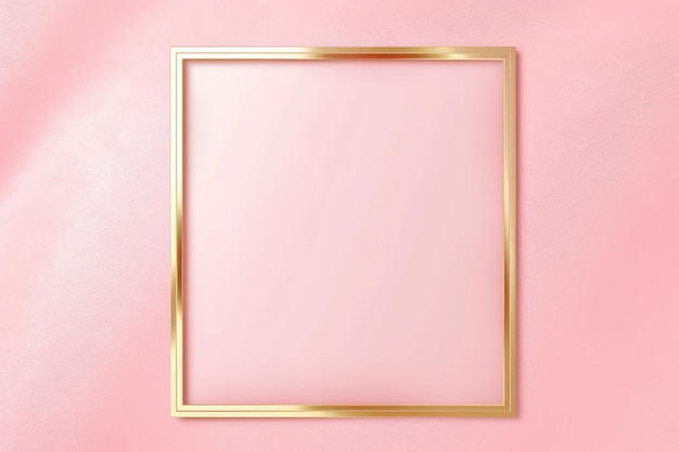 Goldener Rahmen auf rosa abstraktem Hintergrund