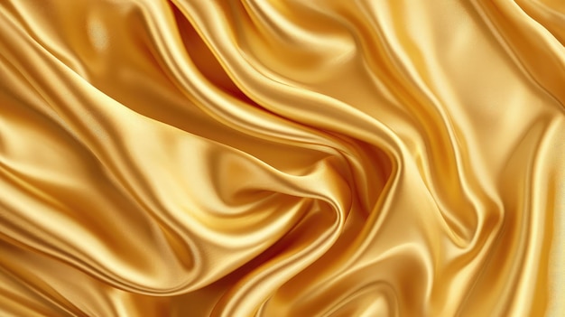 Goldener Seidensatin Luxuriöser königlicher reicher Hintergrund mit Platz für Design weiche Falten glänzend glatter Stoff