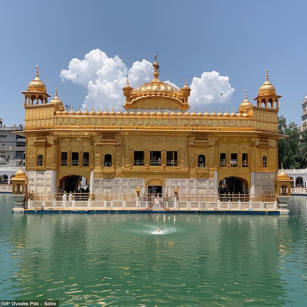 Goldener Tempel Punjab Heiliger Sikh-Schrein atemberaubend vergoldet Opfer Heiligtum Spirituell