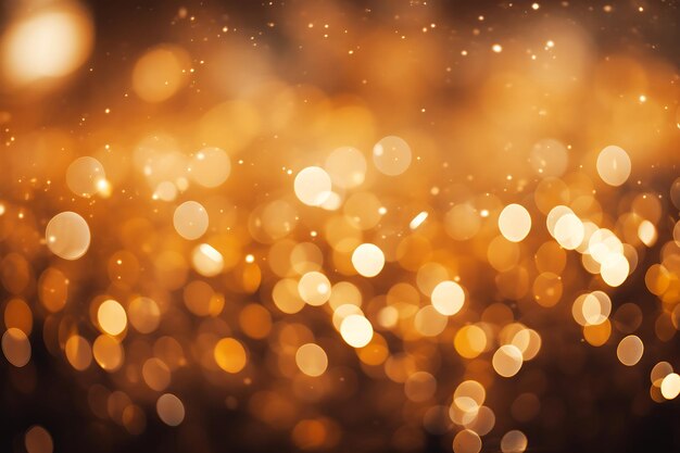 Goldener Weihnachts-Hintergrund Elegant abstrakter Hintergrund mit bokeh-defokussierten Lichtern und Sternen