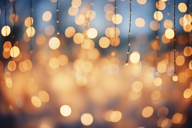 Goldener Weihnachts-Hintergrund mit Bokeh-Lichtern und Sternen