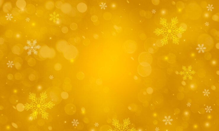 Goldener Weihnachts-Hintergrund mit Schneeflocken und Sternen