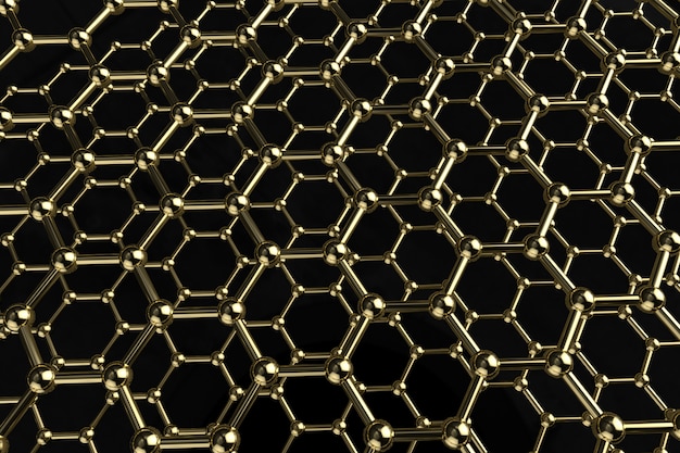 Goldenes 3d der Molekülstruktur übertragen