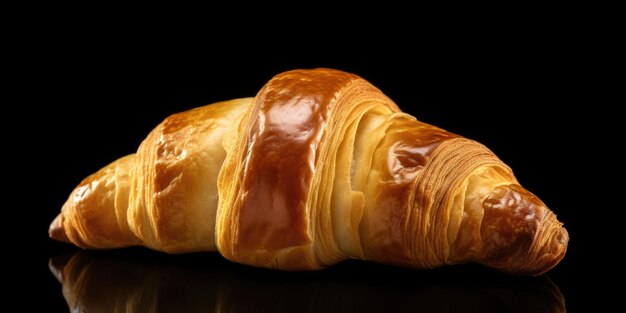 Goldenes Croissant auf Schwarz