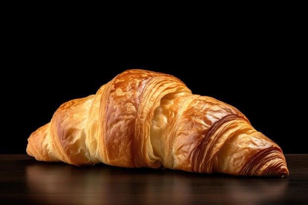 Goldenes Croissant auf Schwarz